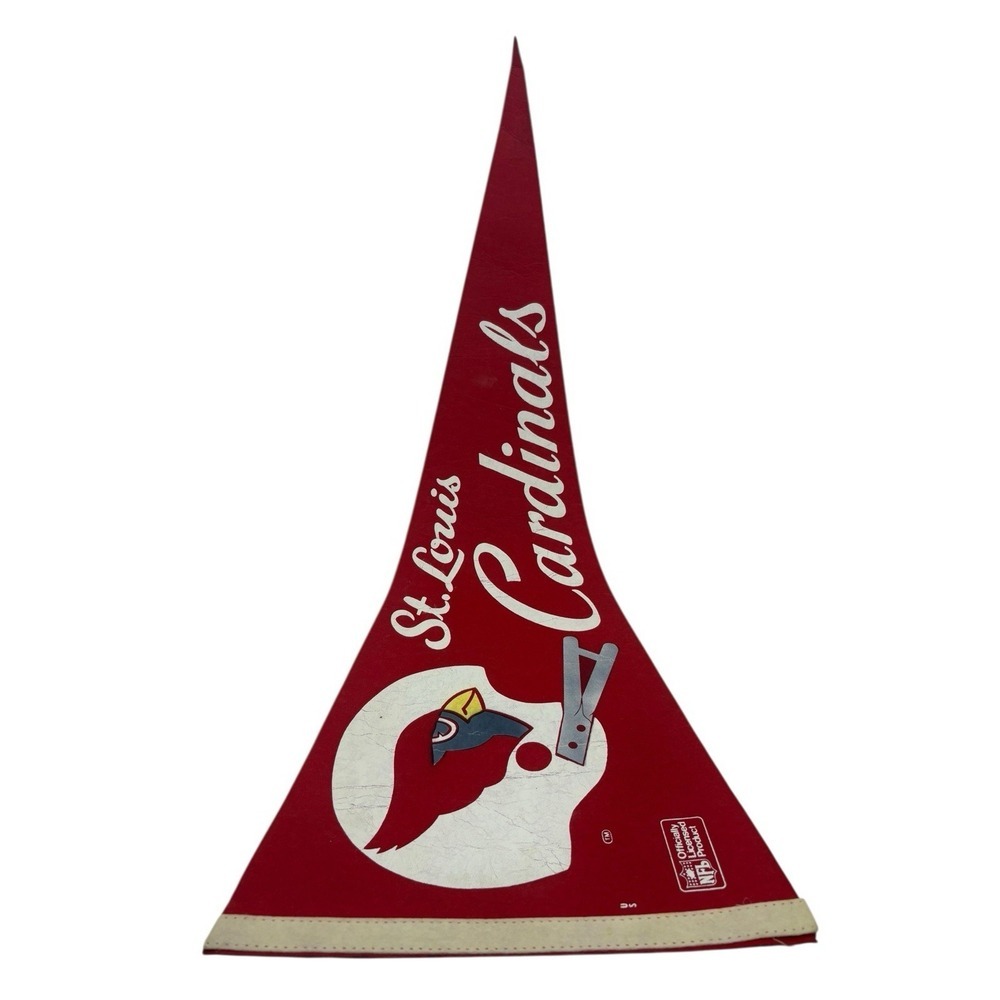 St. Louis Cardinals Football NFL 1970's Double Bar 30" Full Size Pennant - Picture 2 of 6